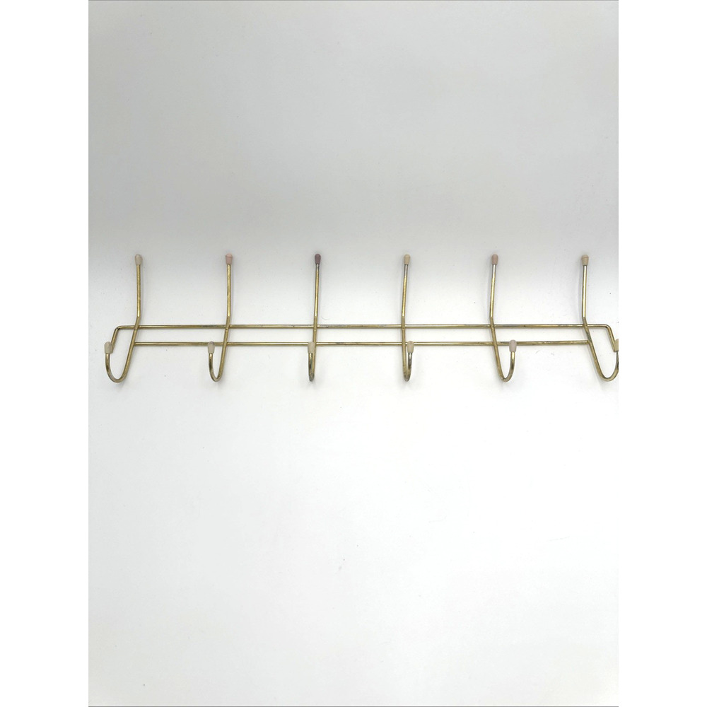 Vintage Gold Wall Mount 6 Hooks Coat Hat Towel Hanger